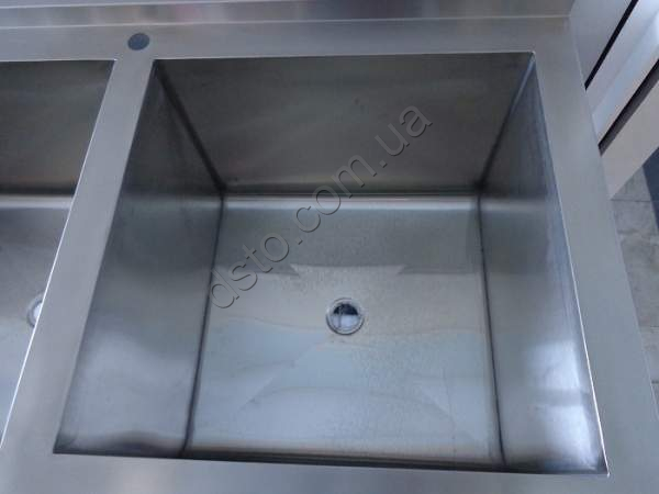 Ванна моечная из нержавейки сварная 2-х секционная (глубина 400 мм) стоимость