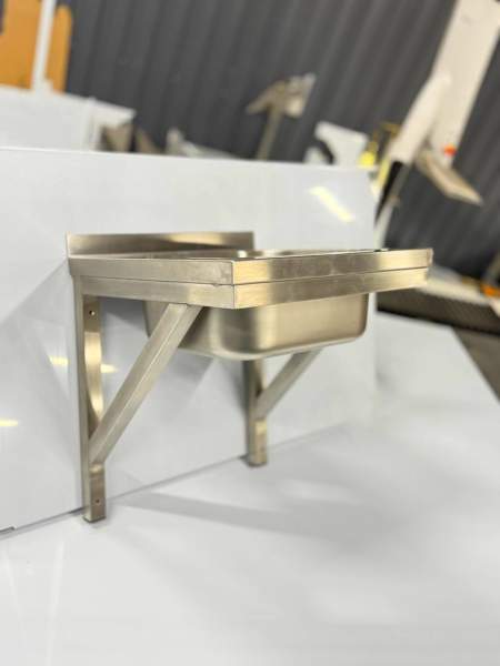 Рукомийник навісний з нержавіючої сталі 380х360х390 ціна