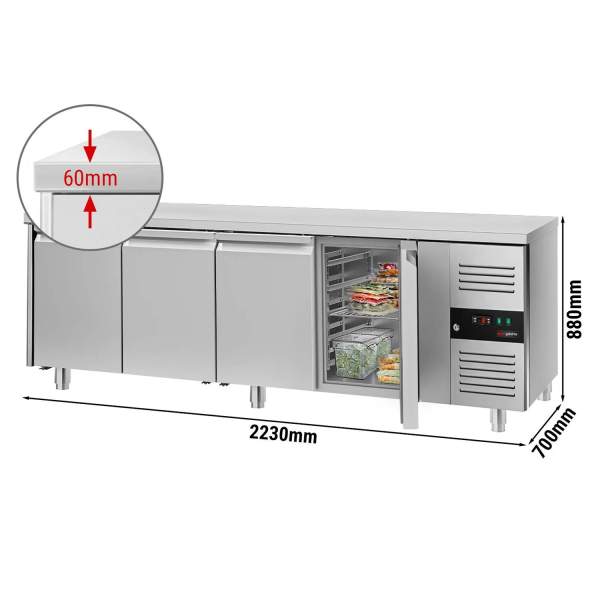 Морозильный стол GGM GASTRO ECO - 2200x700 мм - с 4 дверями купить