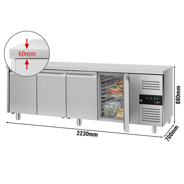 Холодильный стол GGM GASTRO ECO - 2230x700 мм - с 4 дверцами купить