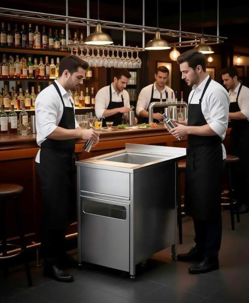 Мойка - тумба с выдвижным баком для мусора 500/700/850 DS3 купить