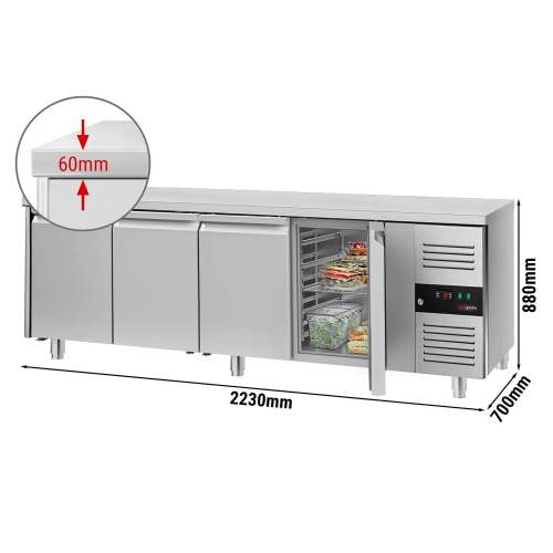 Морозильный стол GGM GASTRO ECO - 2200x700 мм - с 4 дверями купить