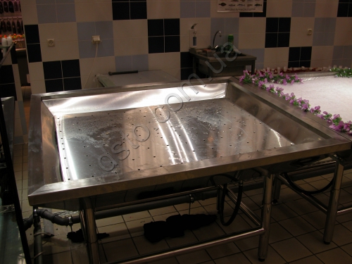 Вітрина для викладки риби на льоду (з охолодженням) 1200х1100х850 в магазині DSTO