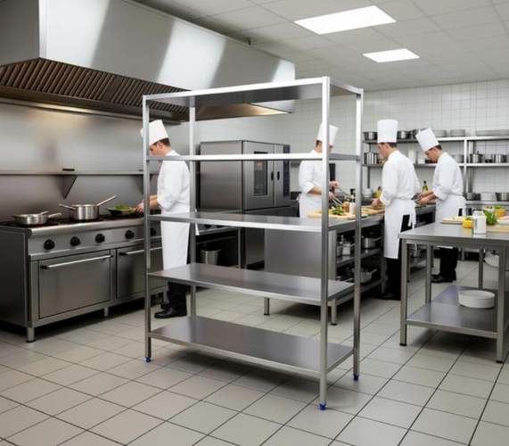 Стелаж на 5 полиць (перша полиця від полу на 150 мм, інші рівномірно) 1440/600/1800